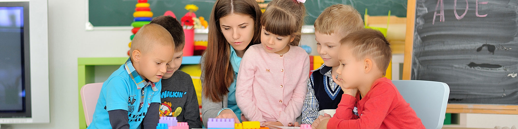 Teacher with Preschool Students